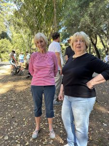 Opal Pullaro with Nancy Lambert at the Cemetery Tour